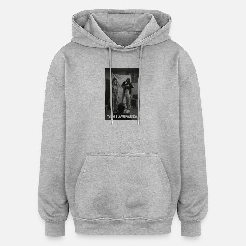 Partenaire - Sweat à capuche oversize unisexe - gris chiné