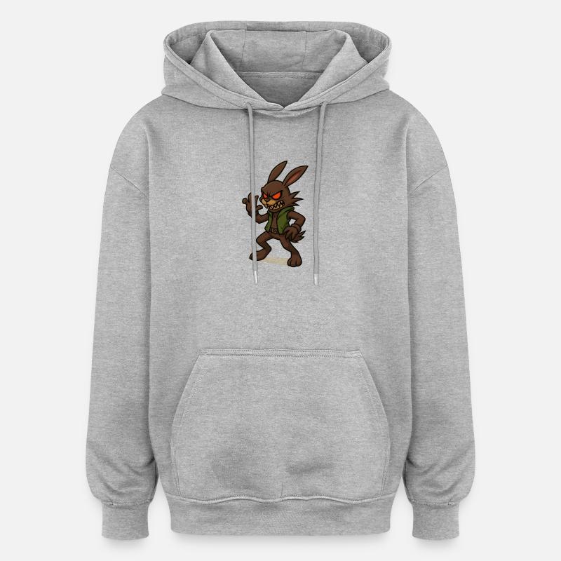 Warwick-Toni-Bunny (DefintelyNotBunny) - Sweat à capuche oversize unisexe - gris chiné