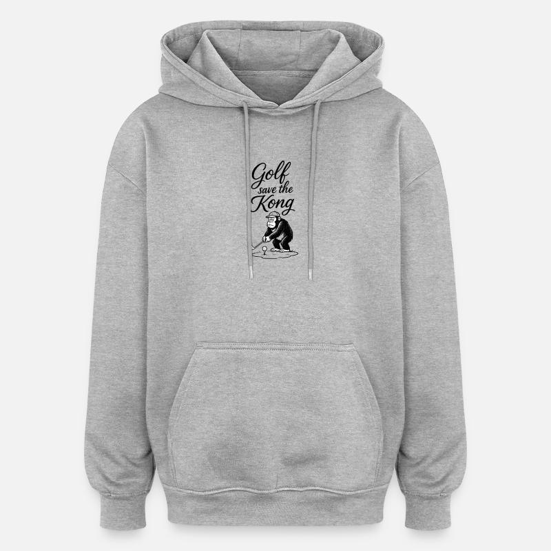 Golf save the Kong - Sweat à capuche oversize unisexe - gris chiné