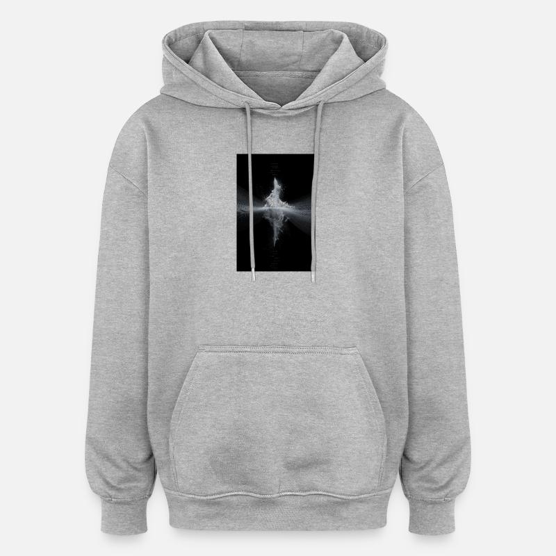 Quantum Pulse Echo - Oversized Unisex Hoodie - heather grey