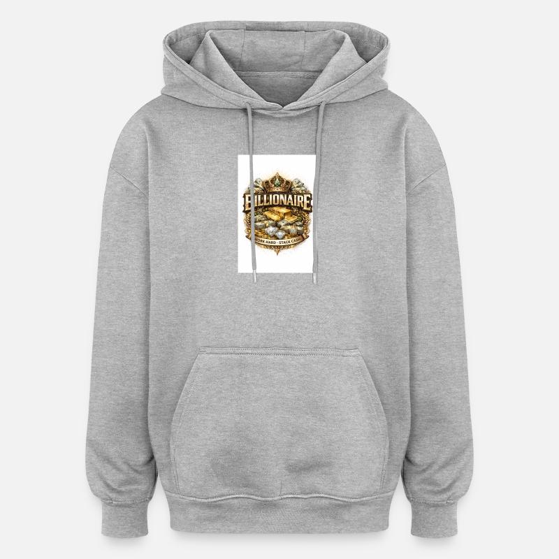 FDCA8CF6-CA34-48B6-909A-5894FB819127 - Sweat à capuche oversize unisexe - gris chiné