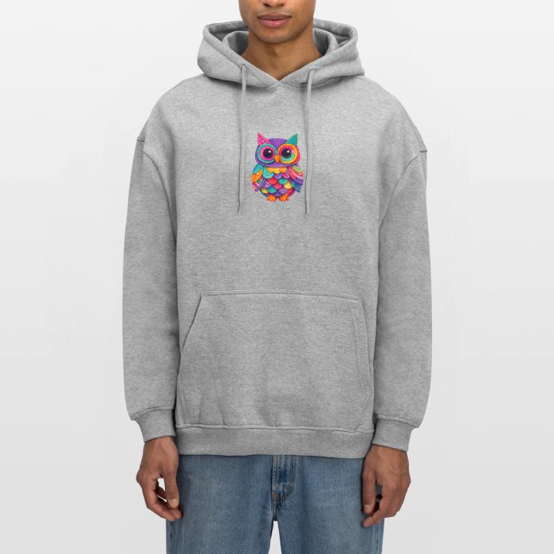 Patchwork Eulenzauber Oversized Unisex Hoodie