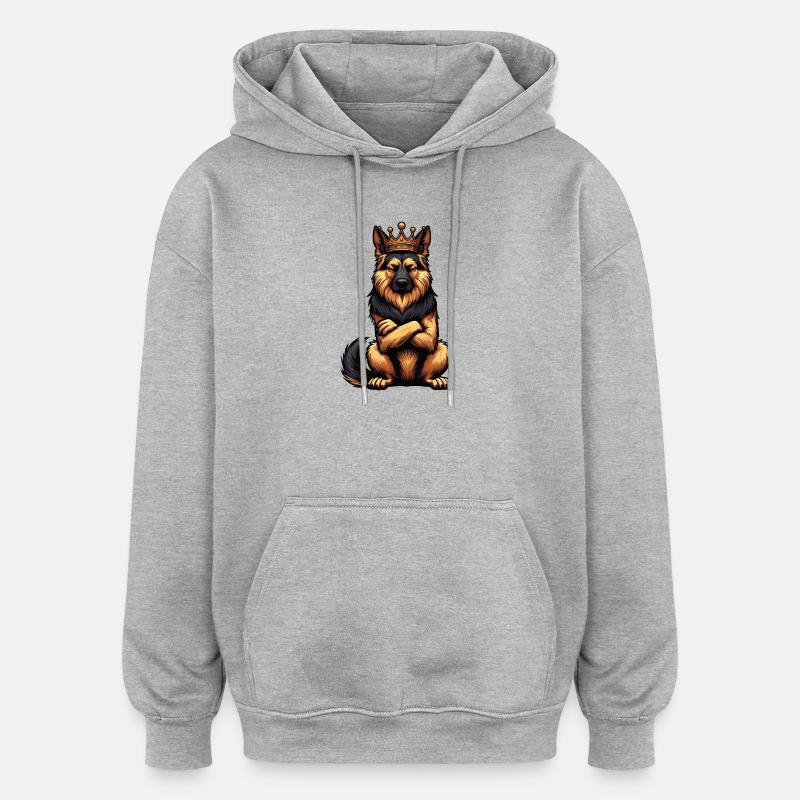 Deutscher Schäferhund Schäferhunde Schäferhunde - Oversized Unisex Hoodie - Grau meliert