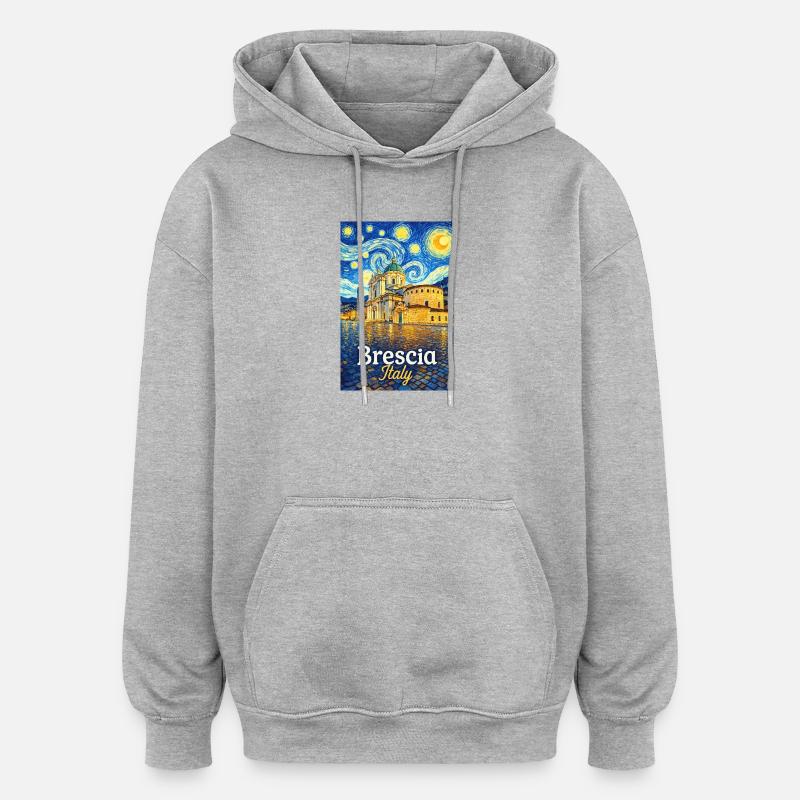 Brescia, Italia. - Unisex oversize huppari - harmaasävyinen