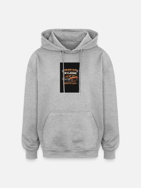 Old School Classic construit pour durer - Sweat à capuche oversize unisexe - gris chiné