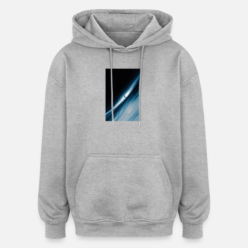 Ascesa dell'Orizzonte Blu - Felpa con cappuccio unisex oversize - grigio melange