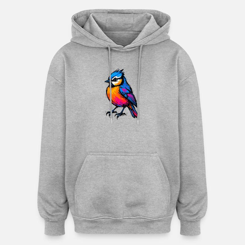 Pop Art: Der Farbausbruch - Oversized Unisex Hoodie - Grau meliert