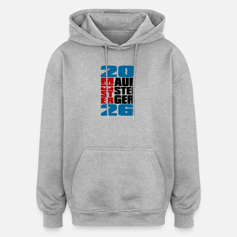 Champion et équipe promue 2026 - Sweat à capuche oversize unisexe - gris chiné