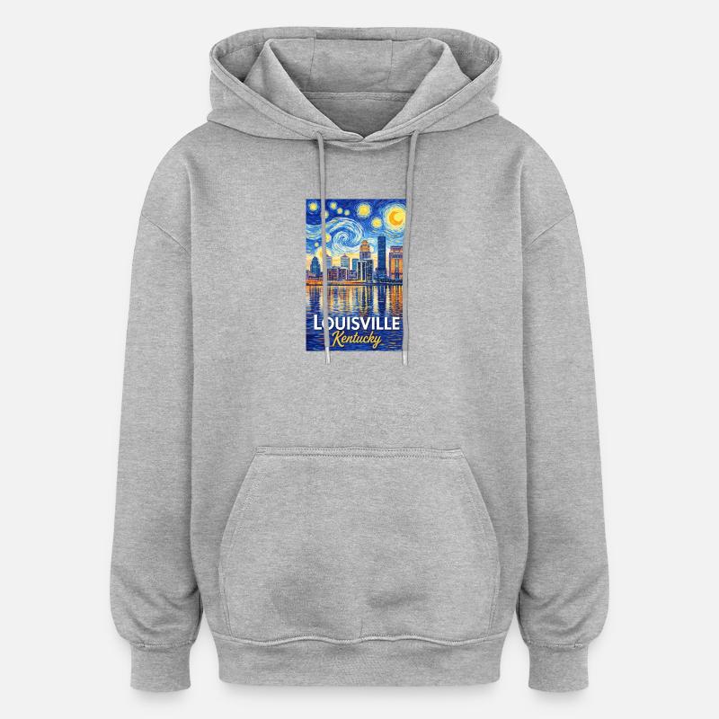 Louisville, Kentucky - Oversized unisex-hettegenser - gråmelert