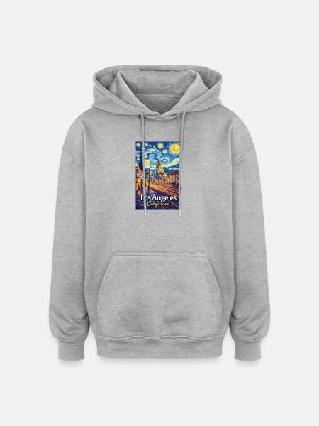 Los Angeles, California - Oversized Unisex Hoodie - heather grey