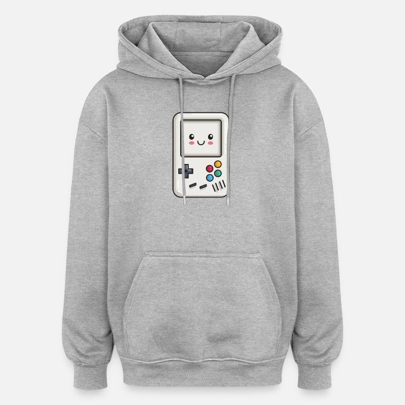 Cute Game Console - Oversized Unisex Hoodie - heather grey