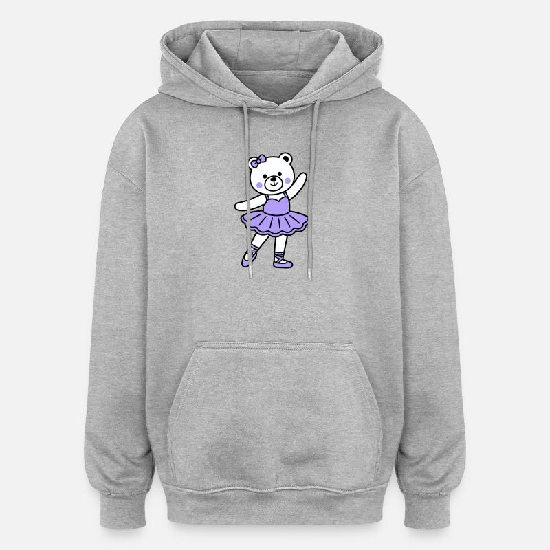Bärenballett - Oversized Unisex Hoodie - Grau meliert