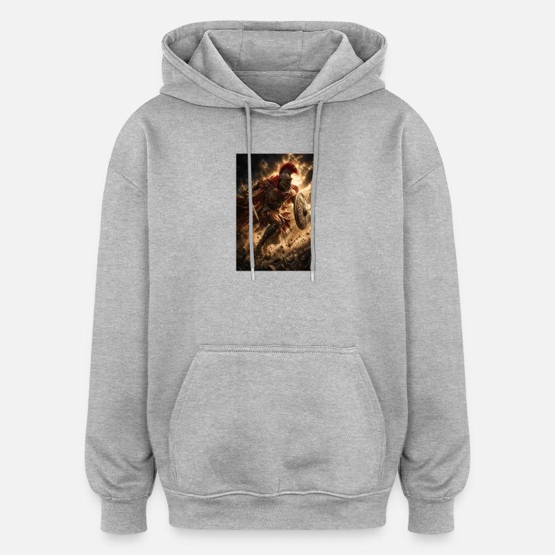 Stormbound Crusader Knight - Oversized Unisex Hoodie - heather grey