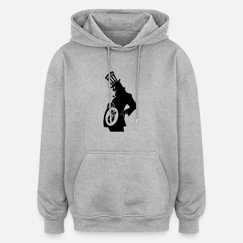 impérialisme - Sweat à capuche oversize unisexe - gris chiné