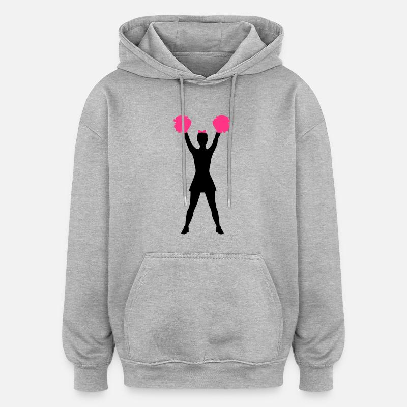 Cheerleader - Sweat à capuche oversize unisexe - gris chiné