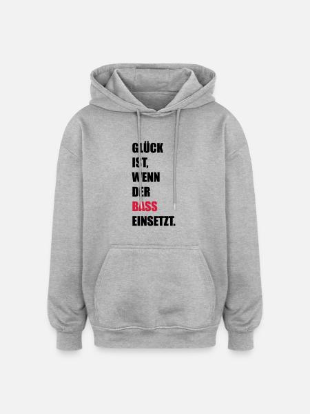 Musik - Oversized Unisex Hoodie - Grau meliert