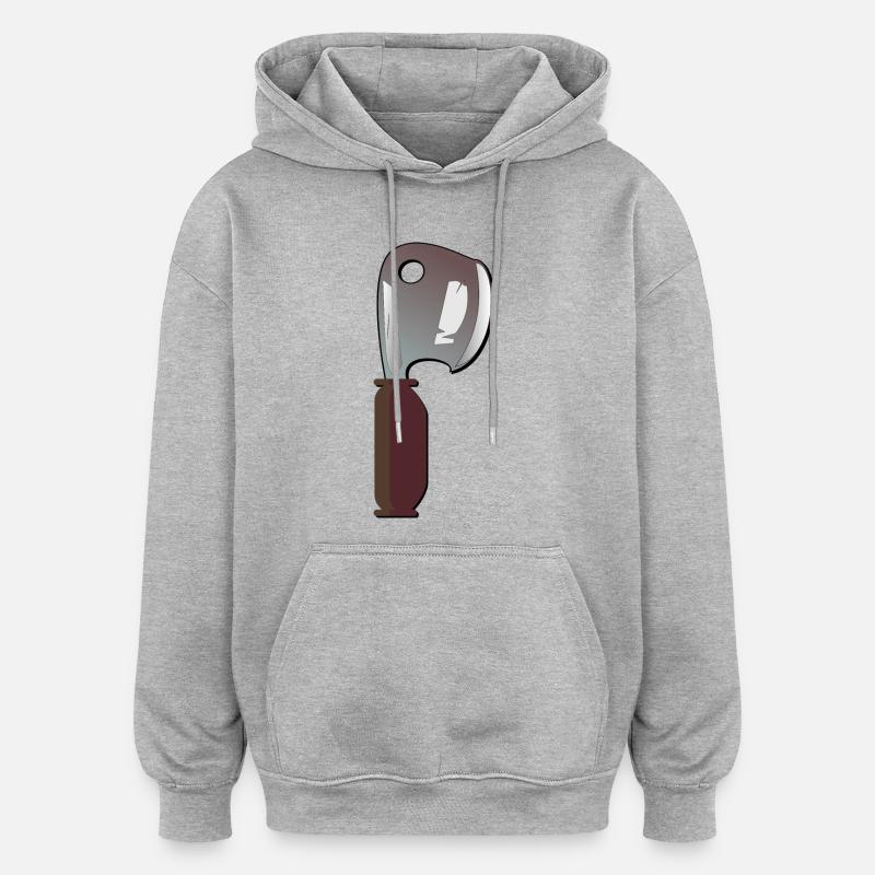 Hackbeil COUTEAU DE CUISINE CUISINE CUISINE - Sweat à capuche oversize unisexe - gris chiné