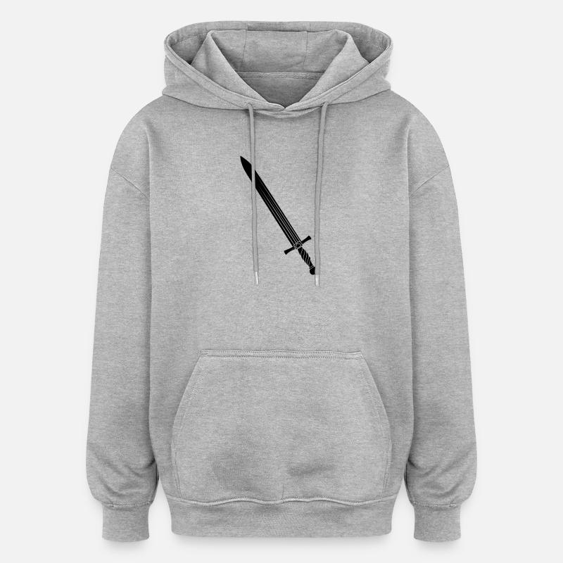 Épée - Sweat à capuche oversize unisexe - gris chiné