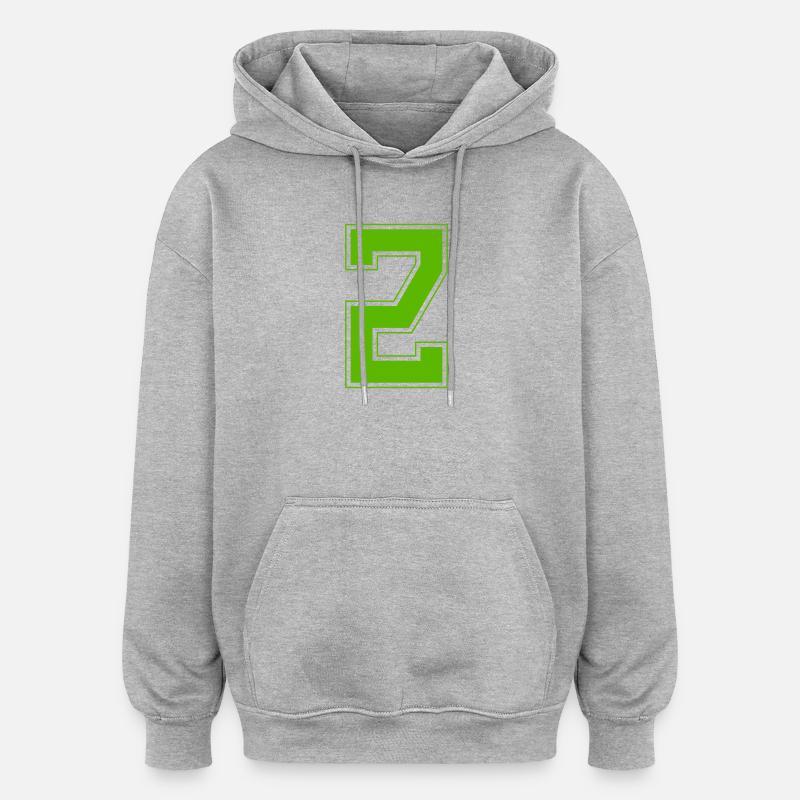 Z2 - Sweat à capuche oversize unisexe - gris chiné