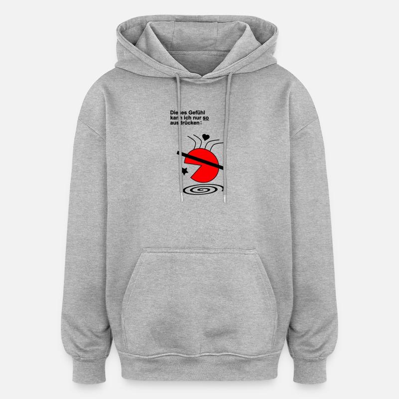 Ce sentiment - Sweat à capuche oversize unisexe - gris chiné