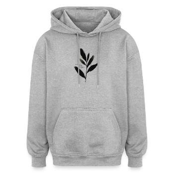 Protect Your Energy - Mindfulness - Oversized Unisex Hoodie - heather grey - Front - Noah (186cm)