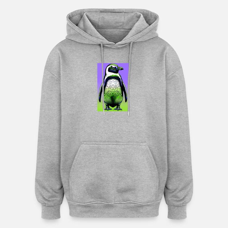 penguin - Oversized Unisex Hoodie - heather grey