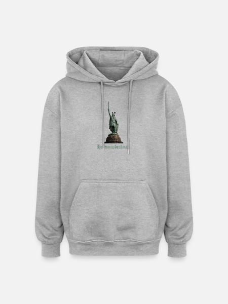 Hermannsdenkmal - Oversized Unisex Hoodie - Grau meliert