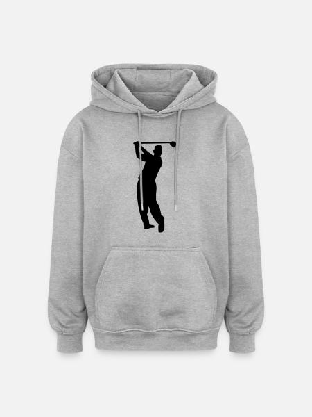 golfer01 - Oversized Unisex Hoodie - Grau meliert