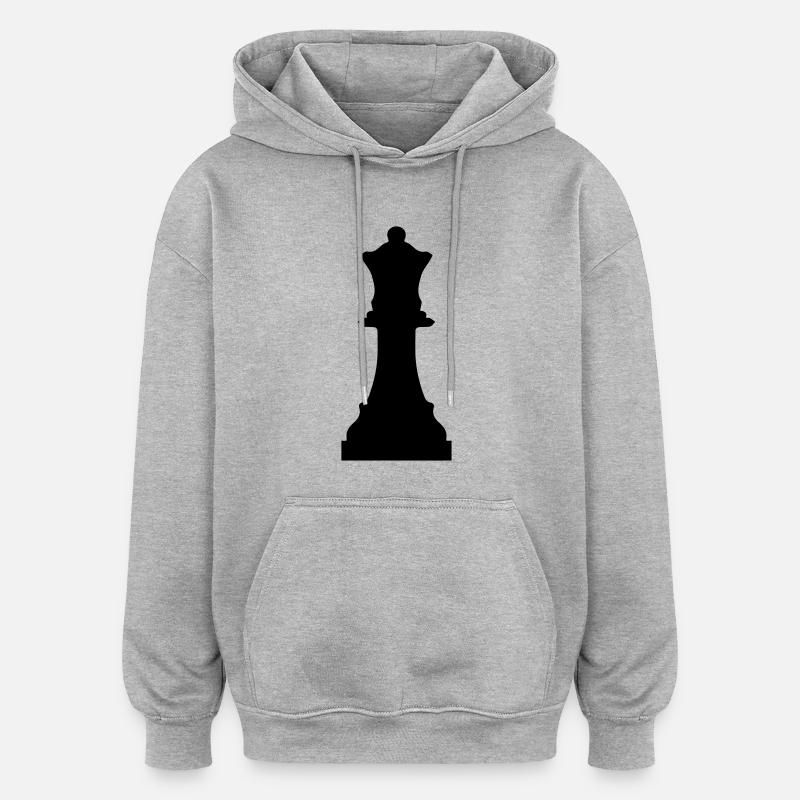 queen - Sweat à capuche oversize unisexe - gris chiné