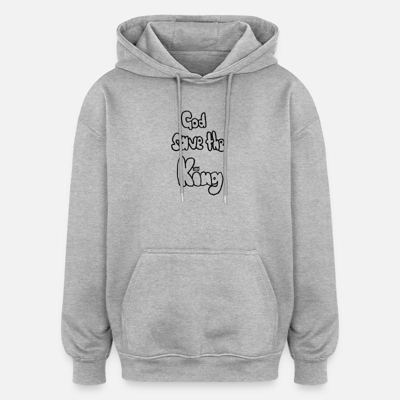 God save the King - Oversized Unisex Hoodie - Grau meliert