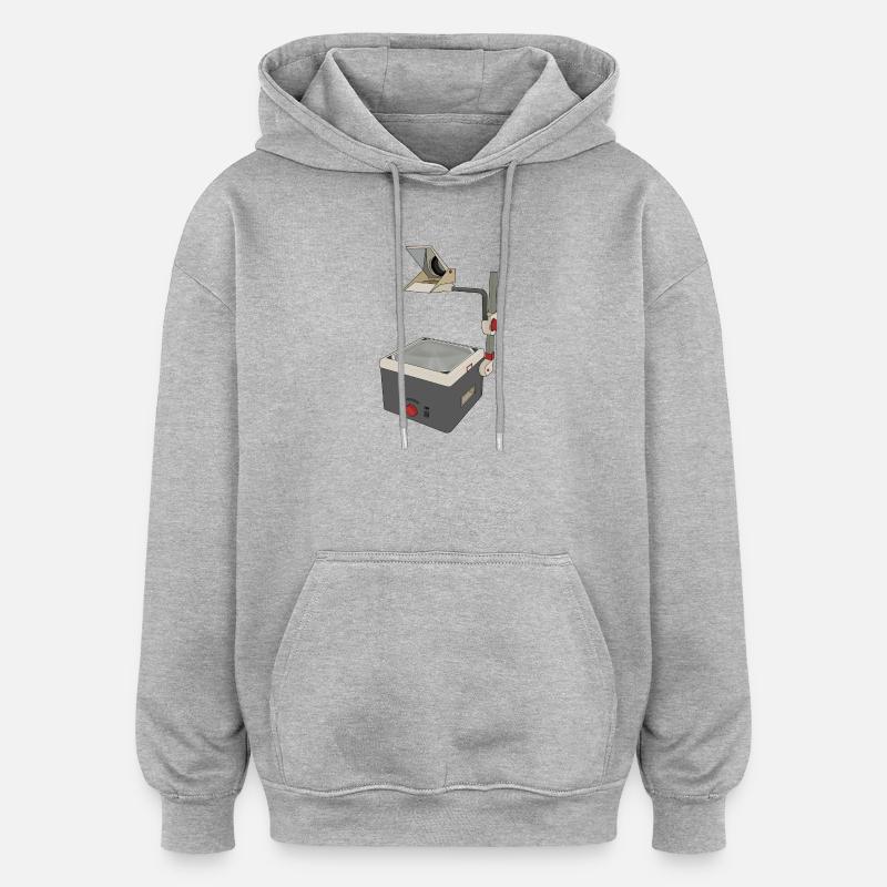 Projecteur aérien OHP 80s 90s - Sweat à capuche oversize unisexe - gris chiné