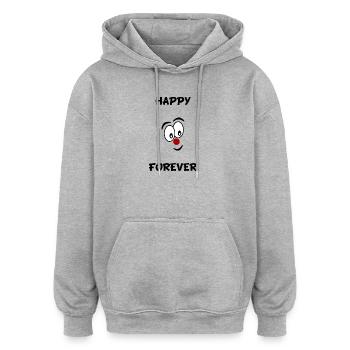 HUMOR. QUOTATION. MESSAGE. RETIREMENT. ANNIVERSARY. - Oversized Unisex Hoodie - heather grey - Front - Noah (186cm)