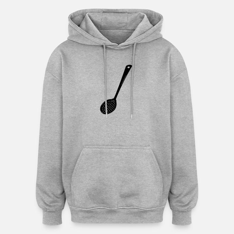 Image de teinte fendue transparente - Sweat à capuche oversize unisexe - gris chiné