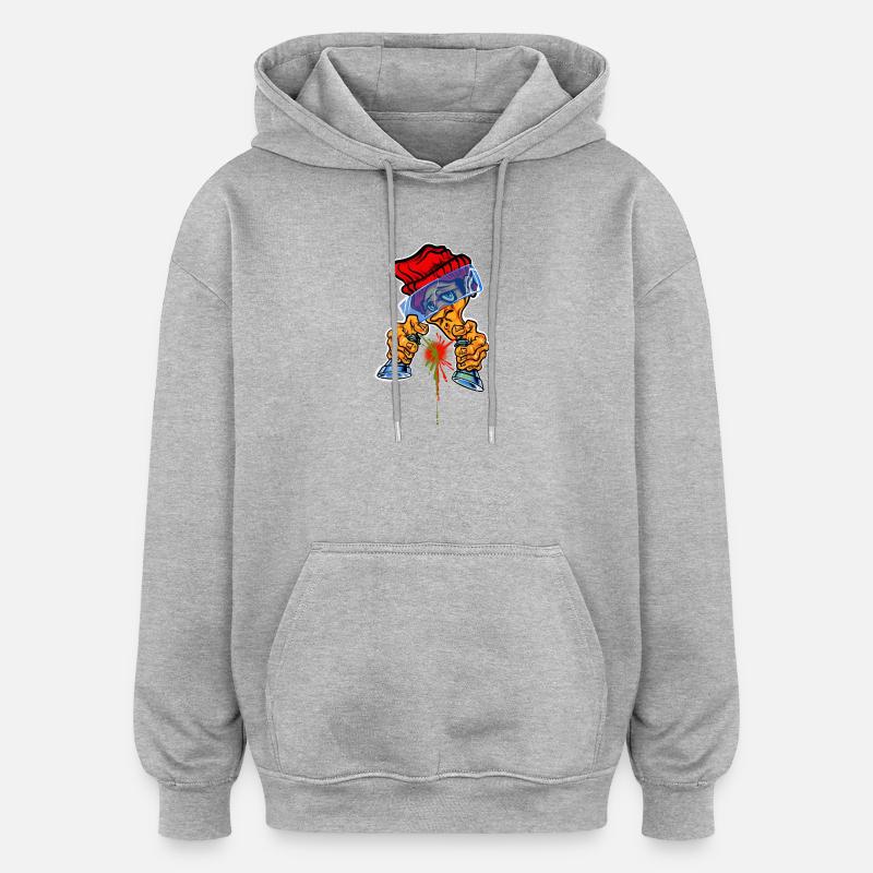 Bombe aérosol Master - Sweat à capuche oversize unisexe - gris chiné