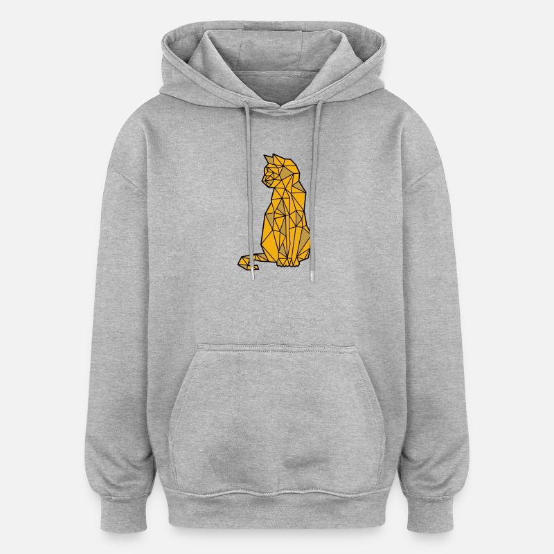 Chat Chat Chemise Chat Chat Propriétaire - Sweat à capuche oversize unisexe - gris chiné