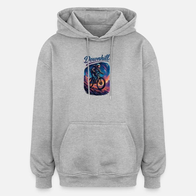 VTT VTT Descente Astronaute Cadeau - Sweat à capuche oversize unisexe - gris chiné
