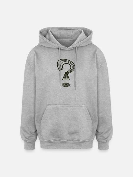 Fragezeichen von Cean - Oversized Unisex Hoodie - Grau meliert