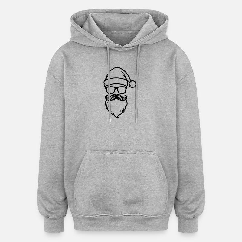 Santa Cool - Sweat à capuche oversize unisexe - gris chiné