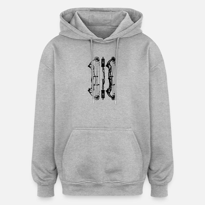 HoytConceptFX_Plans - Sweat à capuche oversize unisexe - gris chiné