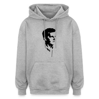 Ludwig Wittgenstein - Oversized Unisex Hoodie - Grau meliert - Vorne - Noah (186cm)