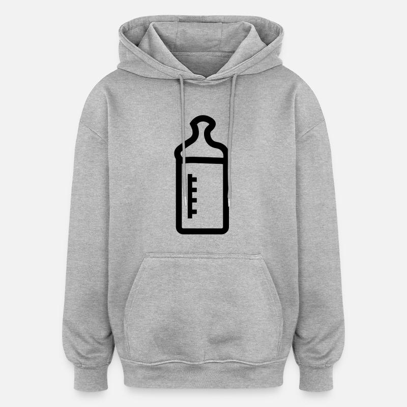 baby bottle - Sweat à capuche oversize unisexe - gris chiné