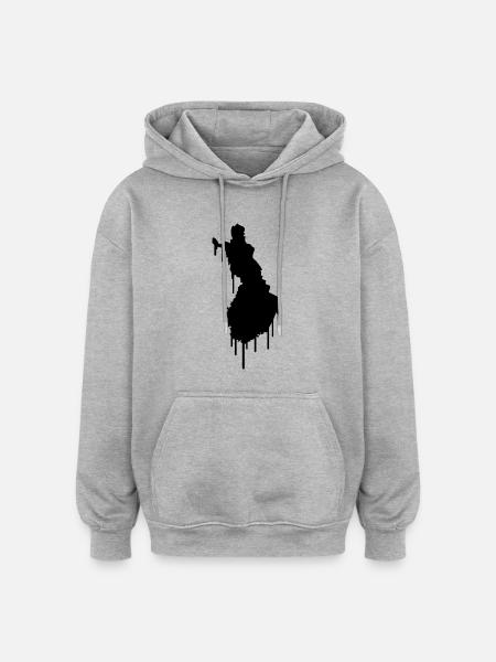Finland Graffiti - Oversized Unisex Hoodie - Grau meliert