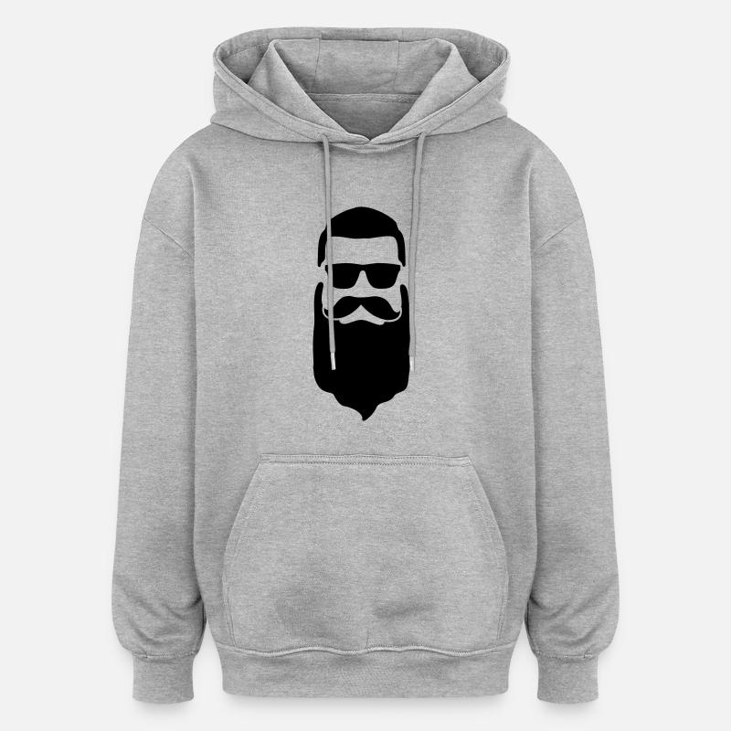 Bart - Oversized Unisex Hoodie - Grau meliert
