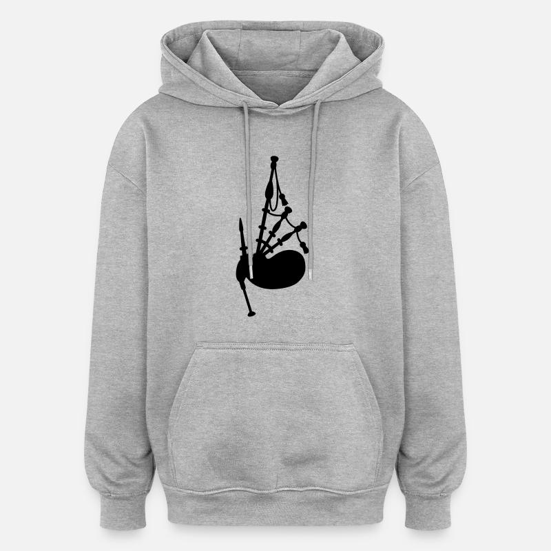 Cornemuse - Sweat à capuche oversize unisexe - gris chiné