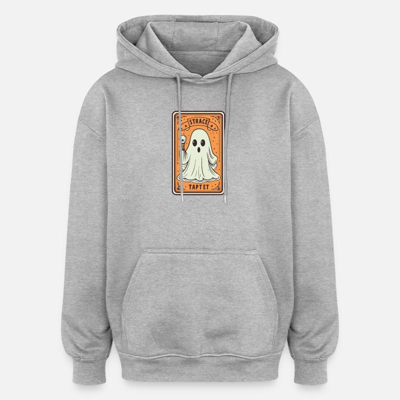 Tarot Karte Geist mit Stock - Oversized Unisex Hoodie - Grau meliert