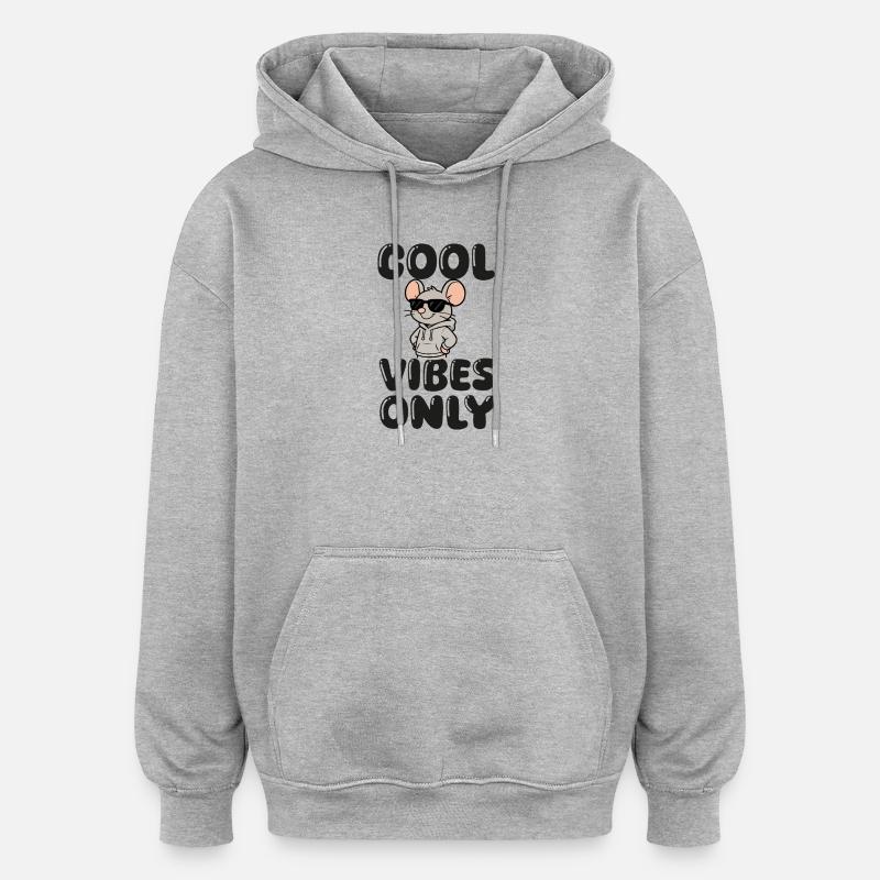Lunettes de soleil souris cool - Sweat à capuche oversize unisexe - gris chiné