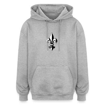 lily - Oversized Unisex Hoodie - heather grey - Front - Noah (186cm)