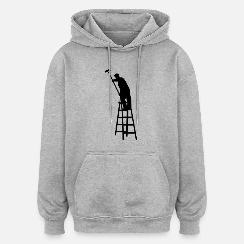 Peintre - Sweat à capuche oversize unisexe - gris chiné