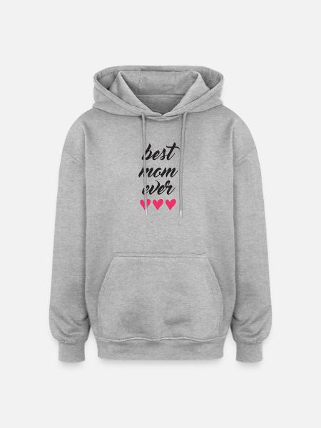 Beste Mutter aller Zeiten - Oversized Unisex Hoodie - Grau meliert