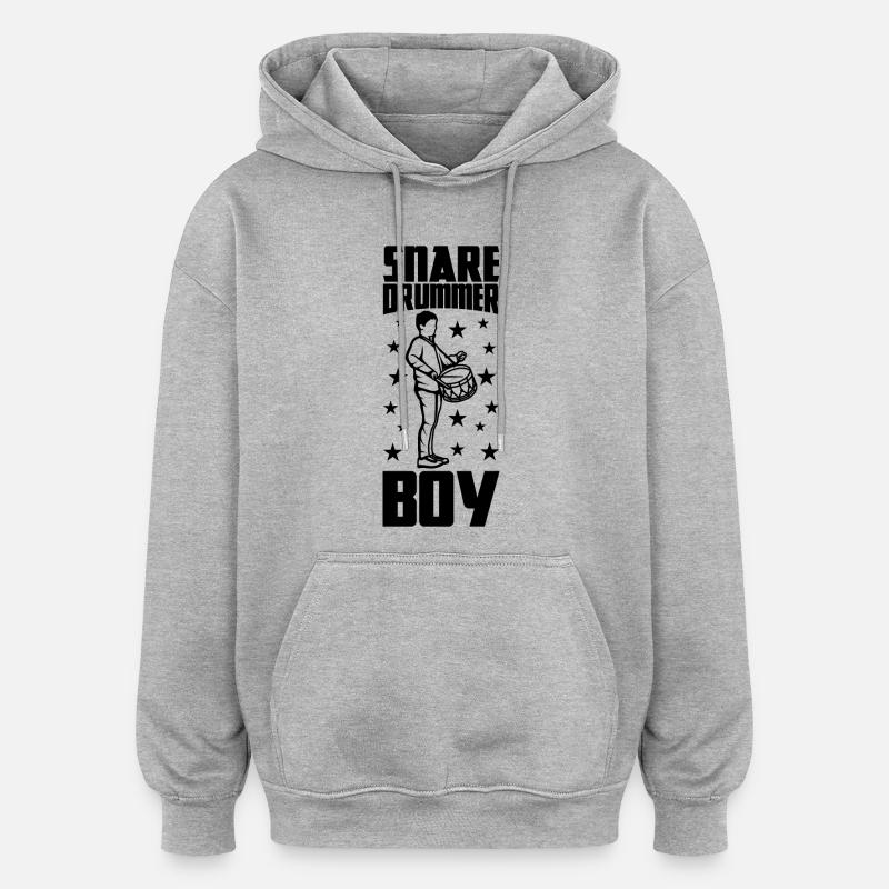 Garçon batteur - Sweat à capuche oversize unisexe - gris chiné